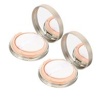 DEARMAMY 2pezzi Scatola Vuota Per Fondotinta Cuscino Con Soffietto e Specchio Contenitore Compatto Da Viaggio Per Polvere Correttore e Crema Viso Confezione