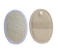 DEARMAMY 2pezzi Spazzola in Luffa per Doccia e Corpo Esfoliante Naturale Spazzola Scrub da Bagno Adatta per Pelli Grasse e Secche Espande quando Bagnato Facile da Appendere Corda