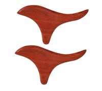 DEARMAMY 2pezzi Strumento Per Massaggio Tradizionale Thailandese in Legno Massaggiatore in Legno Naturale Per Tessuti Profondi e Punti Trigger Bastoncino Per Massaggio Guasha Per Casa e Via