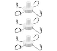 DEARMAMY 3 Pezzi Accessori per aste portaflebo inossidabile acciaio sospeso cremagliera In piedi gancio per appendere il supporto per infusione gancio portaflebo plastica
