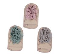 DEARMAMY 3 Pezzi Asciugamano da bagno fiori da bagno luffa esfoliante Guanti scrub con spugne corpo spugne da bagno muffola Strumento per il bagno guanto spugna da bagno Viscosa