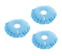 DEARMAMY 3 Pezzi cuscino a forma di u cuscino viso spa per il viso del salone spa supporto cervicale massaggiante per il da massaggio cotone perlato Blu