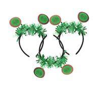 DEARMAMY 3 Pezzi Di Tinsel Kiwi Fasce Per La Testa Scintillio Alla Fascia Per La Testa Di Frutta Festa Di Frutta Boppers Food Band Band Banda Per Per Accessori Per