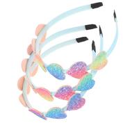 DEARMAMY 3 Pezzi fascia d'amore rosa gruppo musicale Carino Fare con glitter fasce per le vacanze graziosi cerchietti fascia da festa fascia per paillettes