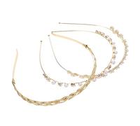 DEARMAMY 3 Pezzi Metal butterfly headband bobby decorativo gruppo musicale Accessori fascia in metallo ornamento per alla moda copricapo della sposa Hoop per di rosa D'oro