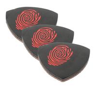 DEARMAMY 3 Pezzi Plettri in Cuoio per Ukulele Comodi e Pratici, Design Semplice, Colore Nero con Confezione in Carta, Migliorano Suono degli Strumenti Musicali Stili multipli