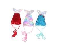 DEARMAMY 3 Pezzi Porta soldi totalizzatore piccola borsa a sirena glitter cambio tasca borsello kit make up gabs portafogli wallet portamonete alla moda bellissimo portamonete