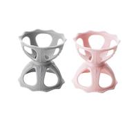 DEARMAMY 3 Pezzi Portauovo Di Bellezza Supporto Per Posate in Polvere Cremagliera Del Basamento Del Soffio Di Potere Ripiano Per Riporre Le Spugne Per Il Trucco Grigio