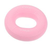 DEARMAMY 3 Pezzi Presa esercizio allenatore dito pinza impugnatura anelli per il massaggio delle dita strumento per rafforzare la mano allenamento manuale Gel di silice rosa