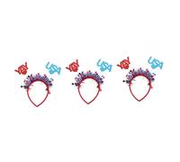 DEARMAMY 3 Pz fascia per il dell'indipendenza hair charms hair jewelry turbanti headband Decorazione usata fasce per il dell'indipendenza Decorazione del 4 luglio Saluto