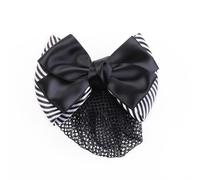 DEARMAMY 3pezzi Fermaglio Per Capelli Fiori Fiocco e Rete Per Capelli Copricapo Per Impiegati Di Banca Hotel Lavoro Scuola Colore Casuale Realizzato in Garza Lega