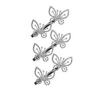 DEARMAMY 3pezzi Forcella Per Capelli Forma Di Farfalla Strass Fermaglio Per Capelli Forma Di Farfalla Ornamento Per Di Strass