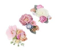 DEARMAMY 3pezzi Forcine per Capelli Fiori Finti Mollette Floreali Accessori per Capelli Copricapi Decorativi per Ragazze Adolescenti Donne Adatte per Feste e Occasioni