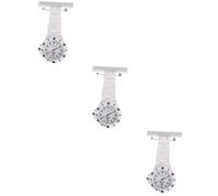 DEARMAMY 3pezzi Orologio Da Tasca Per Silicone Professionale Orologio Fob Per Resistente e Pratico Design Elegante e Luminoso Facile Da Leggere Adatto Per Studenti Di Infermieristica