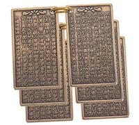 DEARMAMY 3pezzi Vintage Brass Keychain Pendant Retro Keyring Charm Con Simboli Di Saggezza Portachiavi Decorativo Per Borse e Auto Accessorio Ottone Per Uomini e Donne