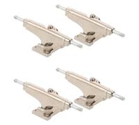 DEARMAMY 4 Pezzi Assi per Fingerboard da 32mm in Lega Argento, Assi Larghe | Componenti per Deck e Tavole, Meccanismo Pivot con Boccole e Rondelle, Uso Indoor e Street Park
