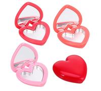 DEARMAMY 4 Pezzi Astuccio Per Rossetto Contenitore Per Rossetto Scatole a Forma Di Cuore Caso Cosmetico Contenitore a Specchio a Forma Di Cuore Cuori Rossetto a Forma Di Cuore Plastica
