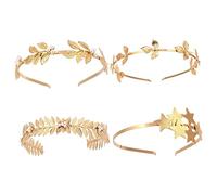 DEARMAMY 4 Pezzi Cerchietto Di Perle Bride Headband Fascia Da Sposa Fascia Per Alla Moda Gioielli Per Lascia Il Cerchio Dei Fascia Di Moda Perla D'oro