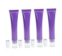 DEARMAMY 4 Pezzi Crema Contorno Occhi Crema Viso Tubo Vuoto Piccolo Creme Portatile Distributore Misurare Bottiglia a Per Olio Tubetti Di Lozione Vuoti Riempibile Plastica Violet