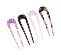 DEARMAMY 4 Pezzi Pettine perni Accessori agitando forcine a forma di u bastoni hairpin mollette forcina bacchette Forchette per a forma di u fermagli per acconciature acido acetico