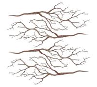 DEARMAMY 4 Pezzi Rami Decorativi Finti a Forma di Corna di Renna in Plastica Marrone Chiaro per Composizioni Floreali e Riempitivo per Vasi, Decorazione Naturale per Casa, Ufficio e Feste