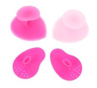 DEARMAMY 4 Pezzi spazzola per la pulizia viso spazzola per il viso domestica Face Scrubber spazzola per il viso in silicone Pennello per il viso a casa Gel di silice Colore Casuale