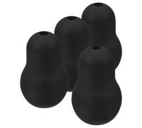 DEARMAMY 4 Pezzi Tappi Orecchie Stetoscopio in Silicone Neri Sostitutivi per Auricolari Modellabili Morbidi per Auscultazione Medica Precisa e Comfort Ottimale