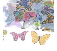 DEARMAMY 4 Set Adesivi Farfalla Pet Autoadesivi per Diario, Set | Colori Vividi, Stile Realistico e Carino, per Vetro e Plastica, Resistenti allo Sbiadimento, Facili da Usare