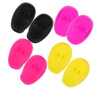 DEARMAMY 4paia Copriorecchie in Silicone per Tinture dei Capelli Resistenti alle Alte Temperature e Impermeabili per Uso in Salone e Casa Protezioni Auricolari per Permanente dei Capelli