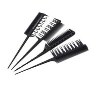 DEARMAMY 4pezzi Pettini per Tintura Capelli Strumento per Mèches Ganci Laterali Manico per Separare Ciocche e Distribuire Colori Uniformemente Leggero e Portatile per Parrucchieri e Styling