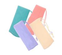 DEARMAMY 4pezzi Sacchetti di Sapone Cordoncino Sacchetti per Sapone Realizzati in Pe Sicuri e Delicati per Uso Sotto la Doccia per Tutta la Famiglia