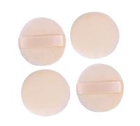 DEARMAMY 4pezzi Spugna Cipria Rotonda in Cotone Piumino Da Cipria in Polvere Libera Strumento Per Trucco Viso Fondotinta Lavabile Per Uso Domestico e Professionale