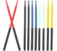 DEARMAMY 5 Paia Bacchette per Batteria 5A Impugnatura Antiscivolo Bacchette per Esercizi in Nylon Leggere e Resistenti Accessori per Percussioni Strumenti Musicali per Adulti e