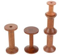 DEARMAMY 5 Pezzi Rocchetto Filo Legno per Cucito e Ricamo Porta Rocchetti Pratici e Lisci per Fili Spool Tessitura Artigianale Multifunzione Facile da Usare e Organizzare
