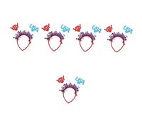 DEARMAMY 5 Pz fascia per il dell'indipendenza hair charms hair jewelry bandana turbanti Decorazione usata fascia decorativa fasce per cosplay del dell'indipendenza Saluto