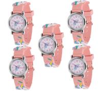 DEARMAMY 5 Pz Orologio da cartone animato per bambini attenzione agli studenti orologio per bambini con motivo i figli orologio per bambino decorazione dell'orologio Gel di silice