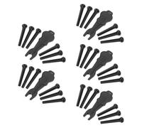 DEARMAMY 5 Set Piroli per Chitarra Acustica in Plastica Nera con Estrattore, Accessori per Migliorare la Suonabilità e Tono, per Musicisti e Prove Soliste