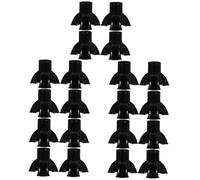 DEARMAMY 5 Set Stampelle Protettore Protettori Trekking Da Passeggio Suggerimenti Punte Di Canna Di Gomma Piedino Per Stampella Antiscivolo Black Pvc 4 Pezzi*5