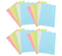 DEARMAMY 50 Fogli di Carta di Ricambio Perforata A5 per Quaderni ad Anelli Carta Liscia per Mini Raccoglitori e Blocchi Note Inserti Colorati per Planner e Uso Professionale