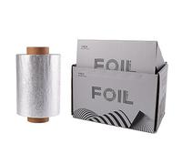 DEARMAMY 50m Professional Hair Coloring Tin Foil Roll Sturdy Embossed Aluminum Foil for Salon and Home Use Easy to Use No Scissors Needed