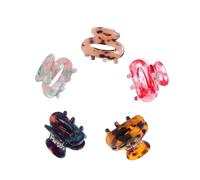 DEARMAMY 5pezzi Fermacoda Per Donna Mini Fermagli Per Delicati Trucco o Lavaggio Del Viso Adatti Per Shopping Viaggi e Altre