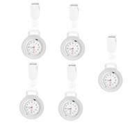DEARMAMY 5pezzi Orologio Infermiere Clip Multifunzionale Orologio Portatile Per Accessorio Pratico e Alla Moda Per La Professione Medica