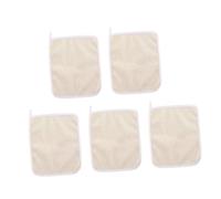 DEARMAMY 5pezzi Salviette Esfolianti per Scrub Corpo e Viso Asciugamano da Bagno in Nylon Bordi Rinforzati Confezione da Panni da Doccia per Rimuovere Cellule Morte e Grasso Facile
