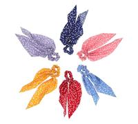 DEARMAMY 6 Elastici per Chioma con Nastro a Cuore Morbido, Set da 6 Colori Pastello, Elastici per Donna con Fiocco Decorativo, Accessori Leggeri per Coda di Cavallo, Adatti per Uso