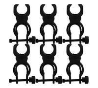 DEARMAMY 6 Pezzi Accessori Per Ausili Alla Deambulazione Accessori Per Carrozzine Elettriche Clip Portalampada Per Mountain Bike Gancio Per Veicoli Elettrici Walker Hooks Black Plastica