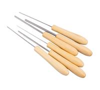 DEARMAMY 6 Pezzi Clay Modeling Tools with Stainless Steel Needle And Wooden Handle Ceramic Pottery Sculpting And Carving Needles for Precise Polymer Clay Art