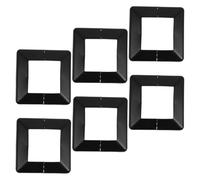 DEARMAMY 6 Pezzi Copertura Base per Ringhiera in Pvc Nero Struttura Split, Facile Installazione e Protezione per Pali di Recinzione per Scale e Deck