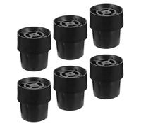 DEARMAMY 6 Pezzi Coperture per Gambe Trampolino da 2,5cm in Lattice Nero | Ricambio Rapido, Design Slip-on Rastremato, Manutenzione Semplice, Ambiente Silenzioso in Casa