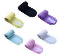 DEARMAMY 6 Pezzi Fascia per Spa Vari Colori Bianco e Rosa per Sport e Yoga Assorbente e Lavabile Comfort Ottimale