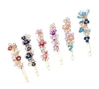 DEARMAMY 6 Pezzi fermaglio per floreale vintage nozze strass accessori per per le donne da sposa forcine per le donne Clip per decorativi a spillo Bobby lega